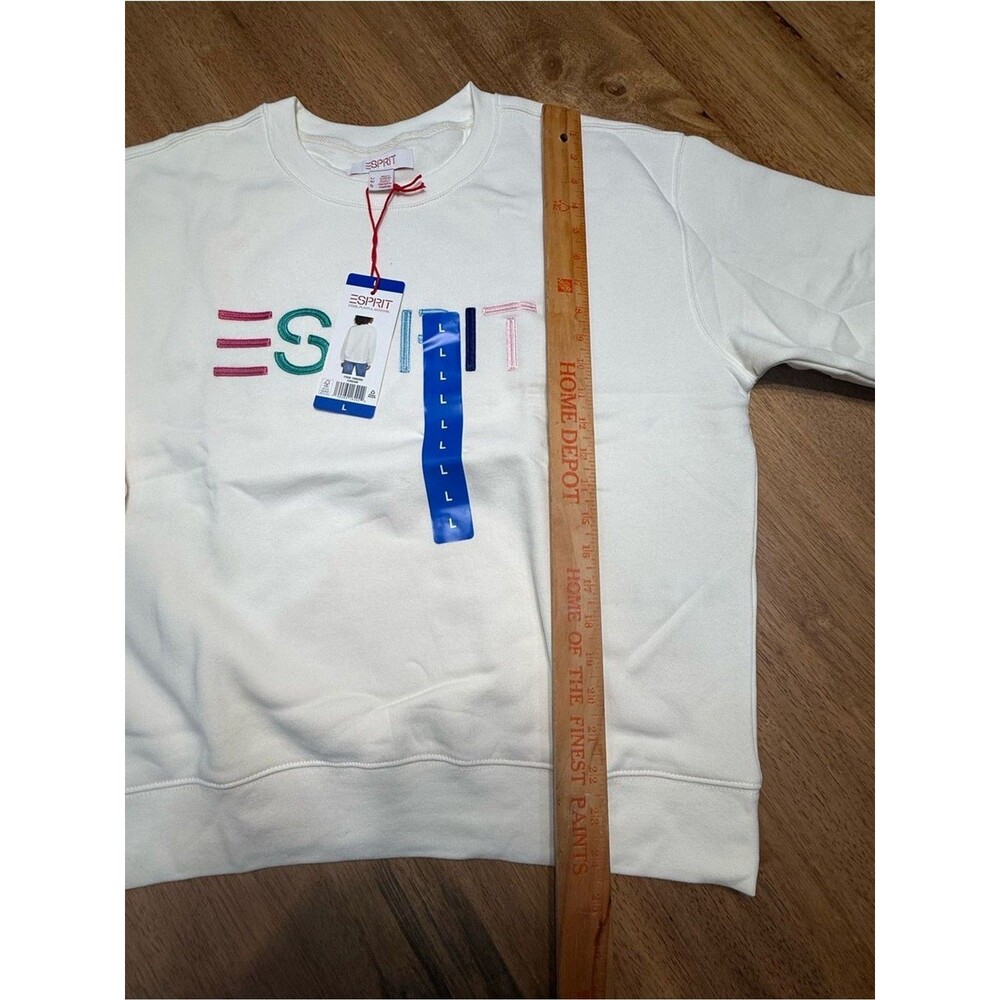 Esprit large cream sweatshirt viral Costco 80s style - Picture 4 of 6
